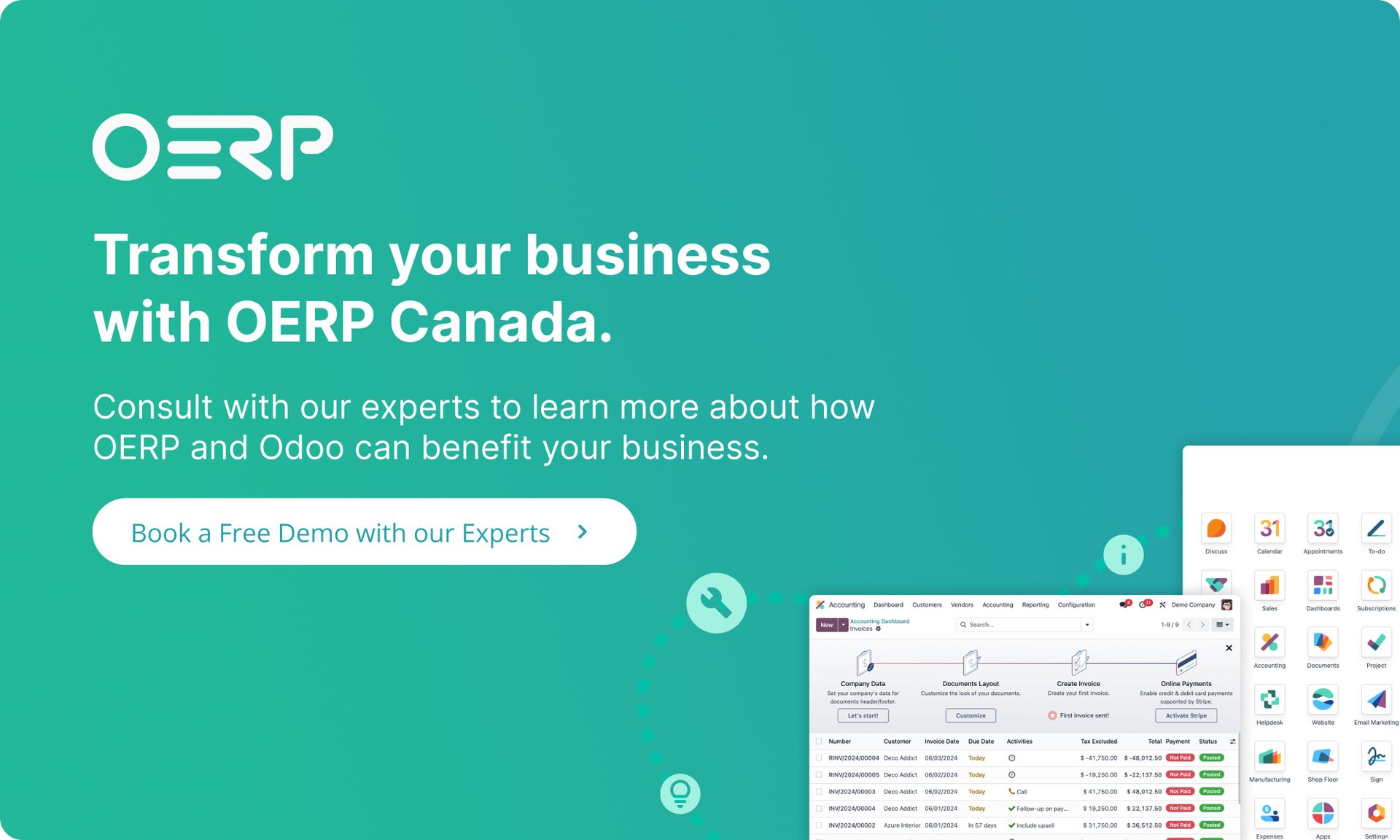 Transform your business with OERP.