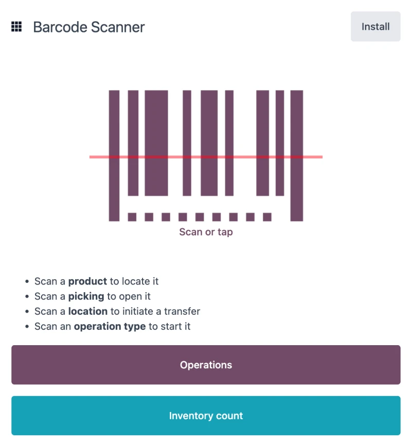 Barcode scanner in Odoo manufacturing