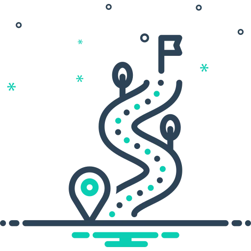 Rescue and roadmap icon