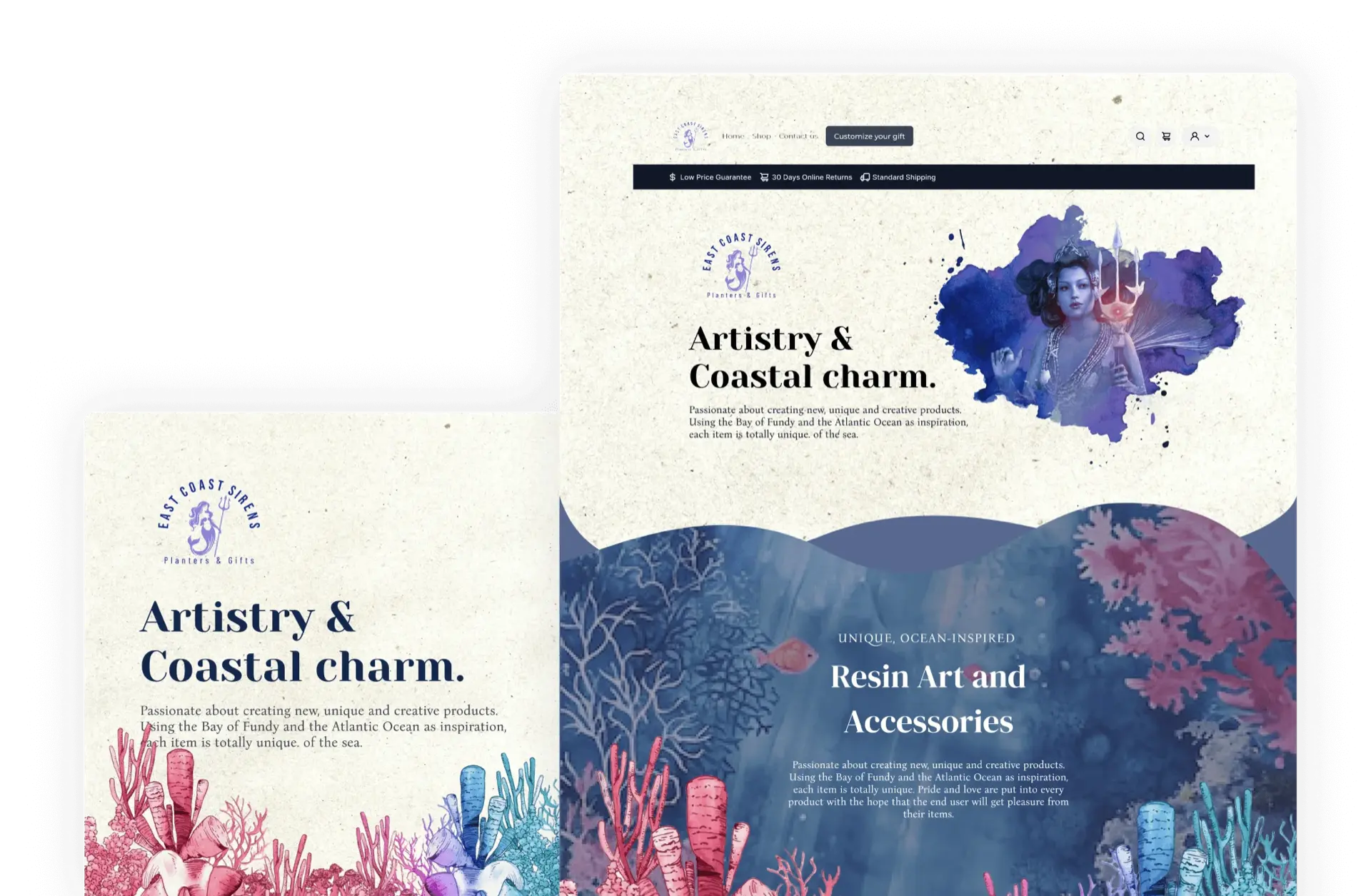 East Coast Sirens website preview